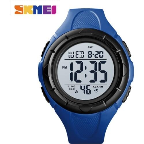 SKMEI Sport Digital Watch Mens Outdoor Men Wrist Watch Simple 5bar Waterproof EL Light Display Alarm Clock montre homme 1535