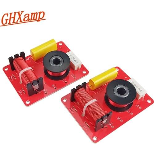 GHXAMP 2 WAY Crossover Audio Treble Bass 2 Units Crossover Surround Bookshelf Speakers Filter Frequency Divider 12db 150W 2PCS