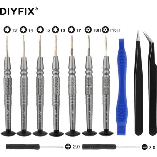 DIYFIX 12PCS Open Repair Tool For Nintendo Switch Disassemble Screwdriver Set For Microsoft Xbox 360 Game Console Repair Tool