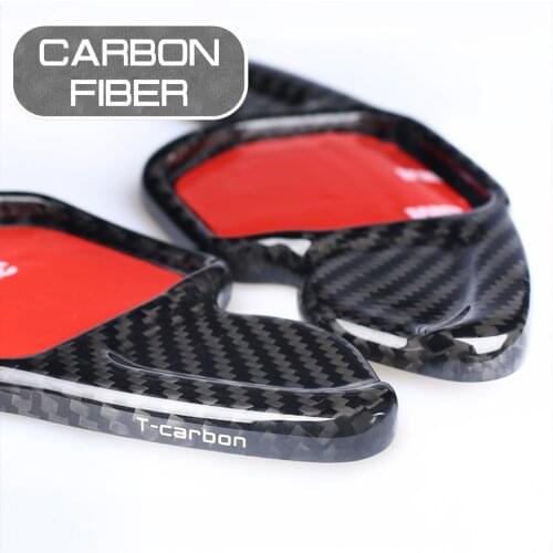 For Audi A3 A5 A7 A8 S5 Q3 Q7 SQ5 RS6 Carbon Fiber Car Steering Wheel Extend Paddle Shifters Covers Car Stickers