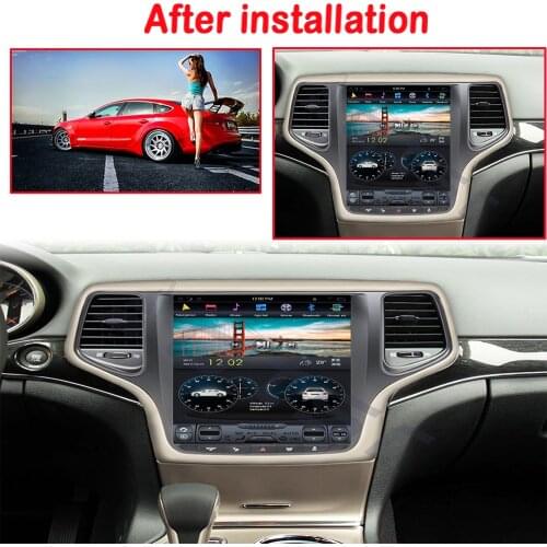 DSP Android 9 128GB Tesla Screen Car Radio GPS Navigation For JEEP Grand Cherokee 2014-2019 Auto Stereo Audio Multimedia Player