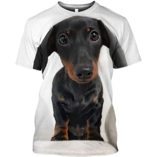 3D T Shirt Print Tee Tops Oversized Women Cute Clothing Homme Short Sleeve Dachshund T-Shirt Teckel Shirts For Mens Dackel Dog