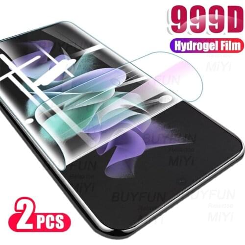 2PCS 999D Hydrogel Film For Samsung Galaxy Z Flip3 5G Protective Film On Sumsung Glaxy Zflip 3 ZFlip3 2021 5G 6.7inch Not Glass