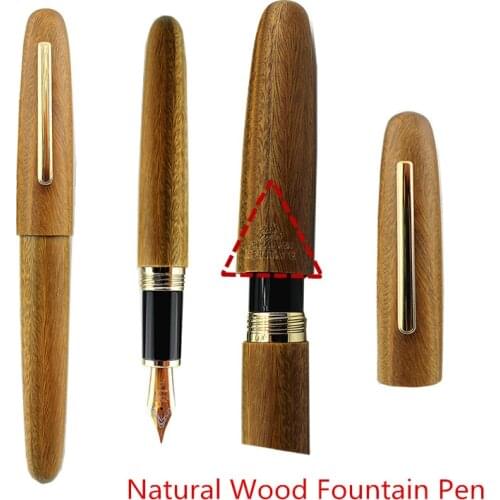 Jinhao 9056 Natural Handmade Wood Fountain Pen BLACK Wooden Beautiful Pen Iridium F/M Nib Fashion Writing Office Ink Pen Gift