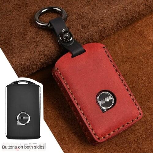 Leather High quality Car Key Cover Case For volvo xc90 2017 s90L t5 t6 2015 2016 t8 s90 2018 XC60 Car Styling smart key Cover