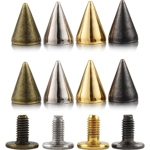 10set Warhead Screw Metal Rivets For Clothes Bag Shoes Leather DIY Handcraft Garment Decoration Rivets Home Hardware Accessories