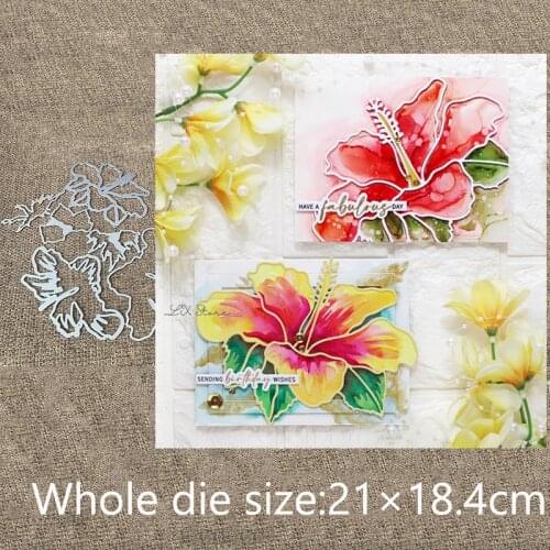 New Design Craft Metal stencil mold Cutting Dies Lovely Hibiscus Layering scrapbook die cuts Album Paper Card Craft Embossing