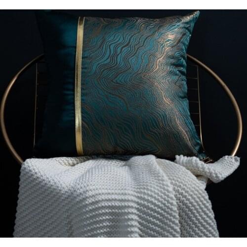 Northern Europe Simple Modern High Precision Jacquard Fabric Multi-Color Cushion Cover for Home Bedroom Design Soft Decorations
