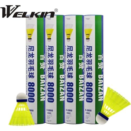 12pcs Srong Nylon Shuttlecock Table Fiber Ball Head Full Round Wool Style Plastic Badminton Outdoor Training Super Use Durable