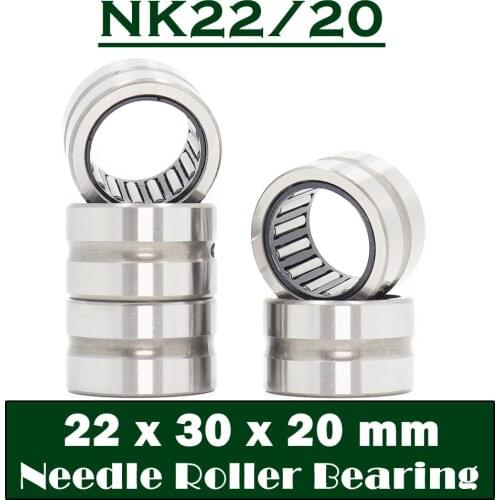 NK22/20 Bearing 22*30*20 mm ( 5 PC ) Solid Collar Needle Roller Bearings Without Inner Ring NK22/20 NK223020 Bearing