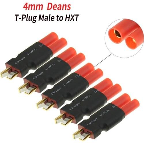 Deans T-Plug Male to HXT Connector Adapter 4mm RC LiPo Battery Connectors