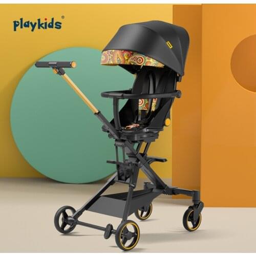 Playkids X6-2 reversing two-way walking can sit on a reclining folding trolley high landscape to take care of the baby artifact