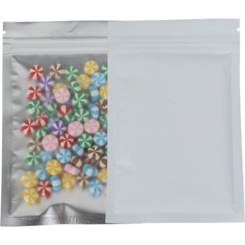 New Product 8.5x13cm (3.3x5.1") Matte Clear/Silver/White Reclosable Mylar Packing Translucent Zip Lock Storage Bag Pouch