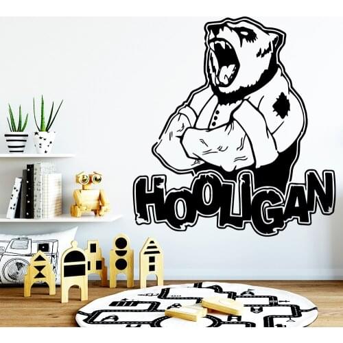 Romantic Bear Wall Sticker Vinyl Art Home Decor For Kids Room Living Room Home Decor Background Wall Art Decal Drop Shipping