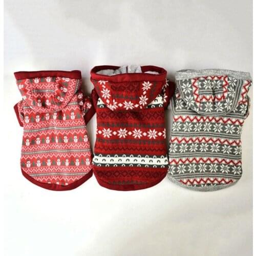 Christmas Cat Dog Sweater Winter Warm Pet Hooded Clothes for Puppy Chihuahua Yorkies Pet Chihuahua Knitted Clothing Pet Outfits