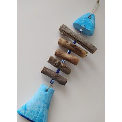 Fish Evil Eye Decor 46 cm Pendant Charm Turkish Handmade Big Amulet for Wall Hanging Talisman Boho Home Decor