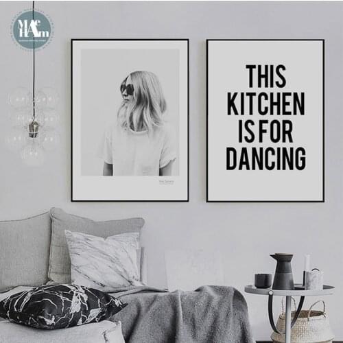 Nordic Black and White Figures wall art Canvas Painting poster Prints Picture for Living Room Morden contracted print Home Decor