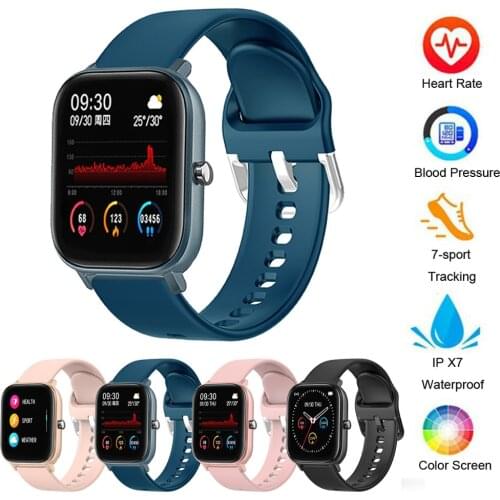 P8 1.4 inch Smart Watch Men Full Touch Fitness Tracker Blood Pressure Sports Smart Clock Women Smart Watch for Android ios Black