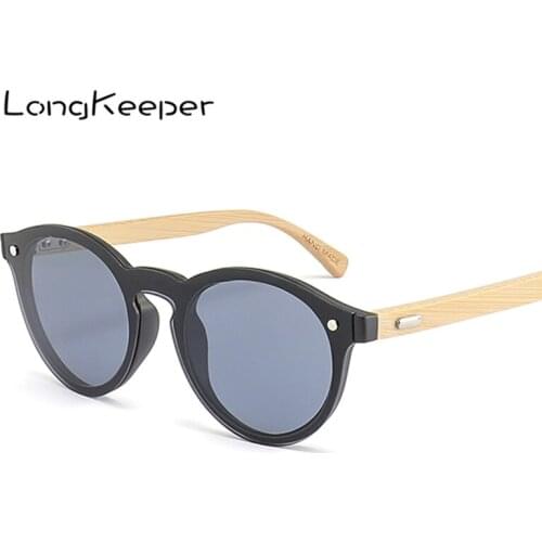Cat Eye Real Bamboo Sunglasses Women Brand Designer Round Drving Eyewear Men 100% Bamboo Arms UV400 Drivers Gafas de sol