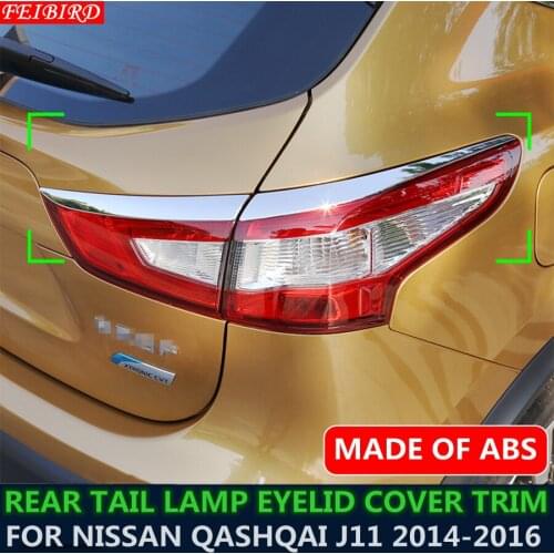 High Quality New Style ABS Rear Tail Lamp Eyelid Cover Trim 4 PCS/SET Accessories For Nissan Qashqai J11 2014 2015 2016