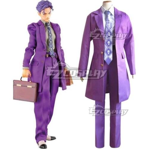 Yoshikage Kira Purple Uniform Suit Cosplay Costume E001