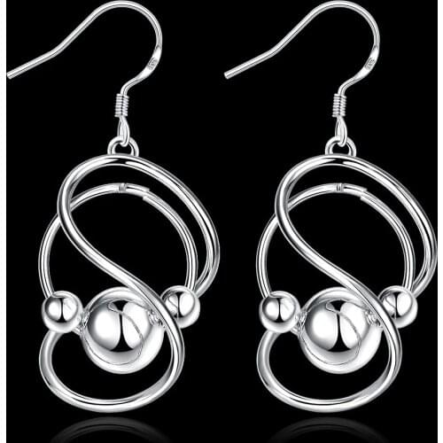 Hot charms 925 Sterling Silver fine Earrings for Women Fashion Holiday gifts Street all-match party wedding noble Jewelry