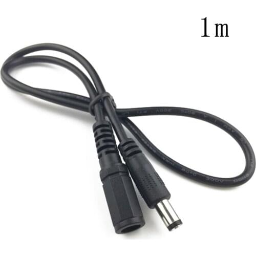 2019 New 1M DC 5.5mm x 2.1mm Power Male to Female Barrel Plug Connector Extension Cable Professional Electrical Equipment