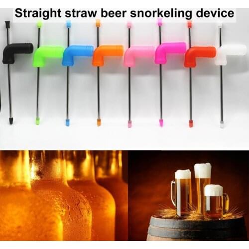 1PC Beer Snorkel Straw Beer Bong Funnel Slammer Double Snorkel Drinking Beer Bar Tools Festivals Party Dispenser Straight Straw