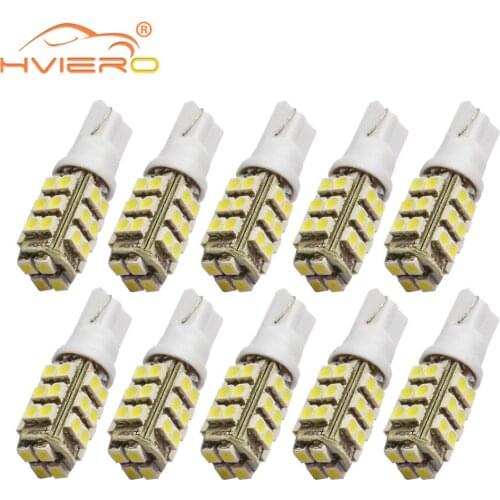 10X T10 W5W White Red Blue 28LED Car Auto Turn Signal Side Wide Wedge Tail Led Trunk Lamp Dome Reading Light License Plate Light