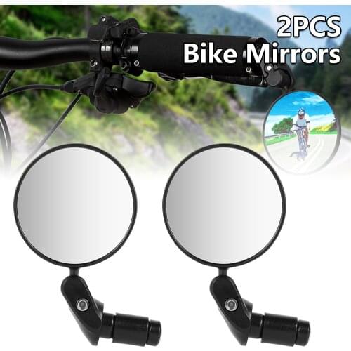 2pcs Universal Bicycle Mirror Bicycle Accessories Handlebar Rearview Mirror Rotate Wide-angle For MTB Road Bike Cycling