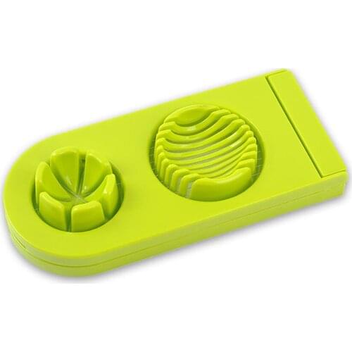 2in1 Stainless Steel Multifunction Kitchen Egg Slicers Section Cutter Divider Plastic Egg Splitter Cut Egg Device