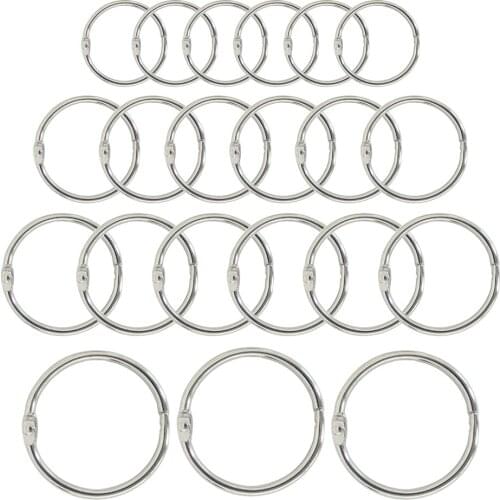5/10Pcs Metal Craft Nickel Plated Keychain Circle DIY Loose Leaf Multifunctional Binder Rings Various Sizes Book Hoop Hinge Snap