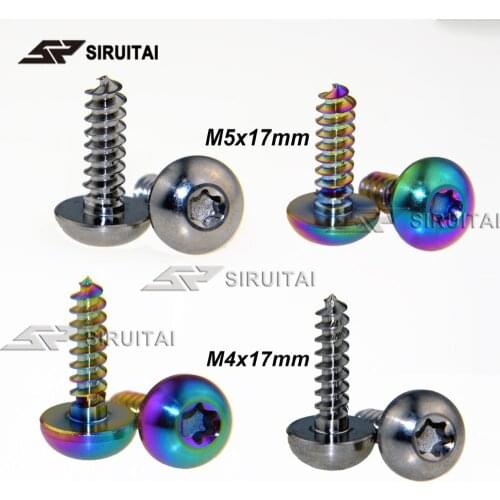 5pcs/Titanium alloy self-tapping screw plate screws m5x17mmm4x17mm motorcycle shell Screws
