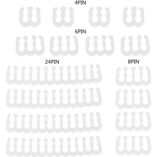 16Pcs/Set PP Cable Comb/Clamp/Clip/Organizer/Dresser for 2.5-3.2mm PC Power Cables Wiring 4/6/8/24 Pin Computer Cable Manager