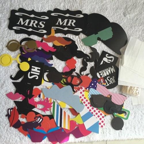 88pcs/set Funny Photo Booth Props glasses mustache lip on a stick Wedding kids baby shower Birthday Party graduation photobooth