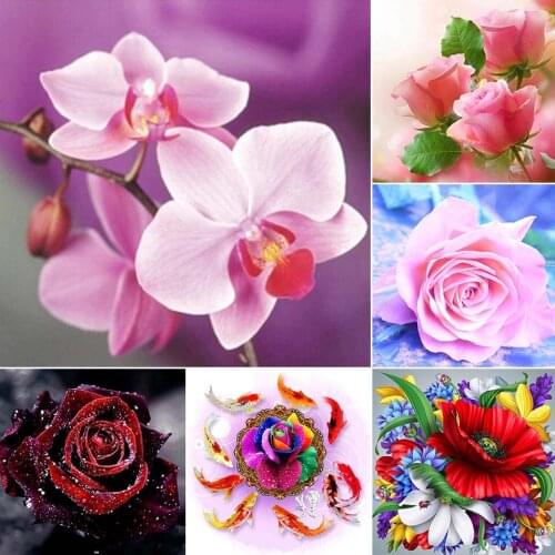 Diamond Embroidery Full DIY 5d Diamond Painting Flower Diamond Mosaic Cross Stitch Kits Home Decor Picture