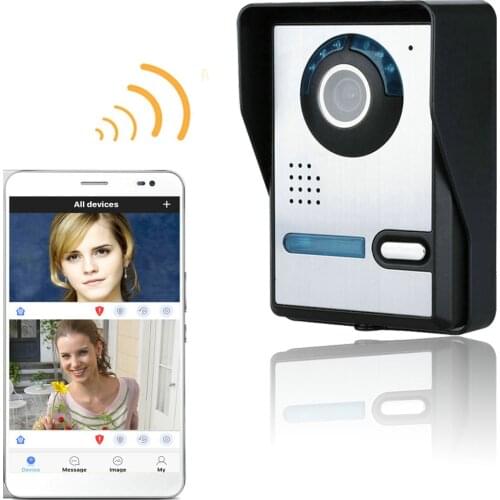 Wireless WIFI Video Door Phone Indoor Monitor Clear Night Vision Waterproof Outdoor Camera with Rain Cover Intercom System