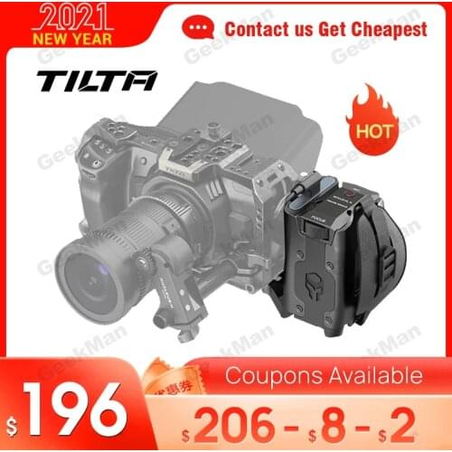 TILTA Side Focus Handle for BMPCC 4k 6K Camera Cage side handle for F970 LP-E6 F550 F570 Battery Blackmagic Cage accessories