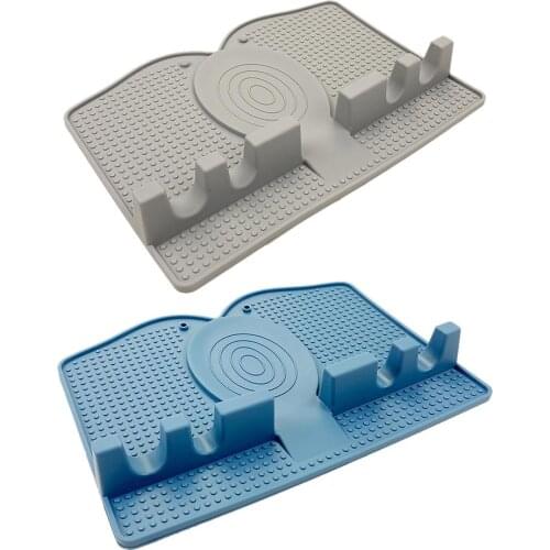 Large Silicone Utensil Spoon Rest Soup Spoon Holder Support Spoon Pad Drain Pad Spoon Rest Cookware Shelf Kitchen Accessories