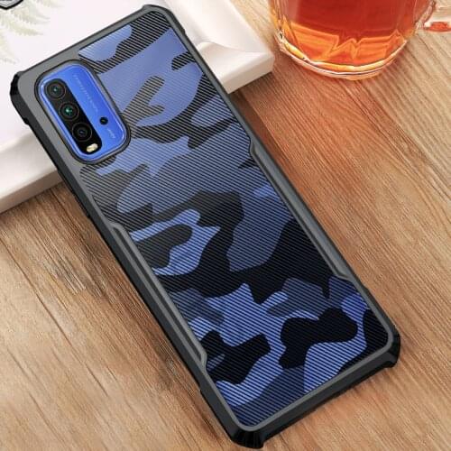 For Xiaomi Redmi 9T Case Camouflage Acrylic Shockproof Airbags Armor Cover For Redmi 9T Coque Rzants