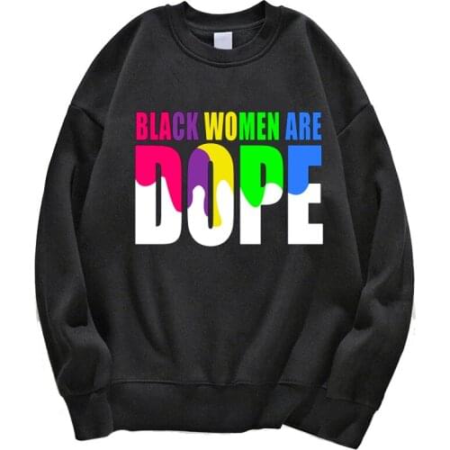 Black queen Crown graphic women hoodies kawaii melanin poppin sweatshirt women are dope black girl sudader mujer streetwear tops