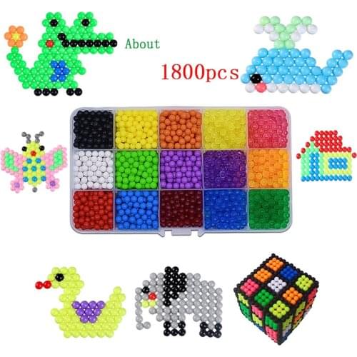 DIY Water Spray Magic Beads cuentas Hand Making 3D Beads set Puzzle Cartoon Accessories Toolkit Toys for Children