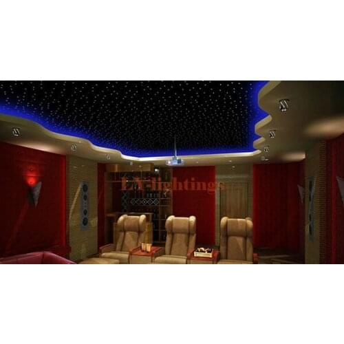 DIY optic fiber light kit led light +3mx0.75mmx200pcs optical fibres RGB 16colors change wireless RF control star ceiling light