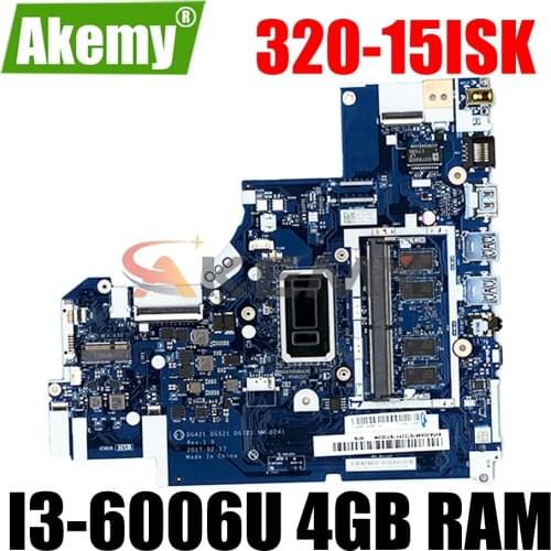 For Lenovo 320-15isk 320-17ISK Laptop Motherboard With i3-6006u CPU 4GB RAM DDR4 5B20N86787 DG721 NM-B241 100% Tested Fast Ship