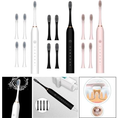 Electric Toothbrush 4 Teeth Heads IPX7 Waterproof Automatic Toothbrush Sonic Electric Toothbrush USB Rechargeable
