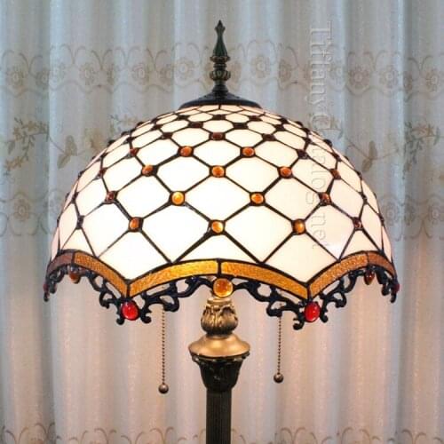 European Mediterranean Tiffany style floor lamp living room bedroom study landing lamp