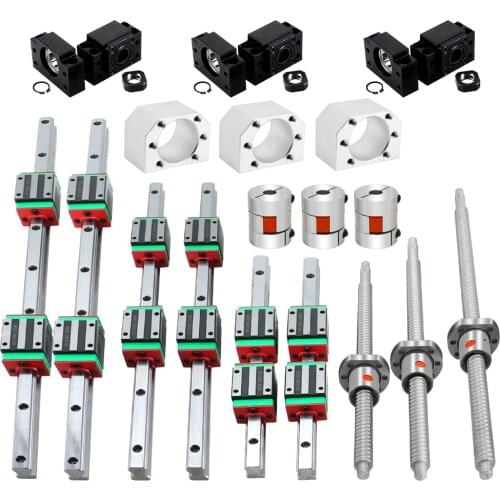 Customized 1000 x1000 1000x1500 1500 x 1500 CNC kit SFU1204 SFU1210 ball screw kit + HGR15 linear guide + Nema23 stepper motor