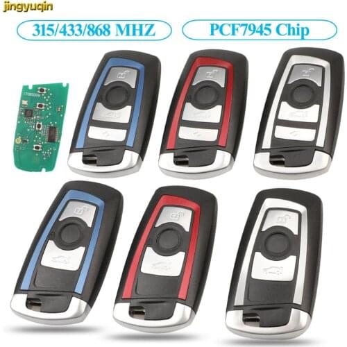 Jingyuqin 3/4 BTNS Remote Car Key Smart Keyless CAS4 315/433/868MHZ PCF7945 For BMW 3 5 7 523 528 535 550 318 320 325 328 330