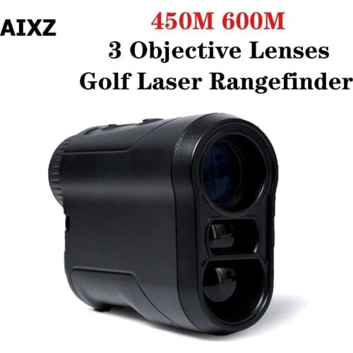 Golf Laser Distance Meter Telescope 450m 600m Rangefinder With 3 Objective Lenses Tape Measure For Hunting