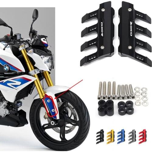 Laser logo For BMW G310R g310r Motorcycle CNC Aluminum Mudguard Side Protection Block Front Brake Disc Caliper Protector Cover